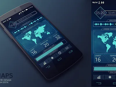 HUD Maps App app design design hud hud design hud ui hud ux inspirational design ui design ux design