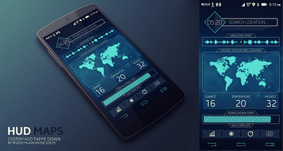 HUD Maps App app design design hud hud design hud ui hud ux inspirational design ui design ux design