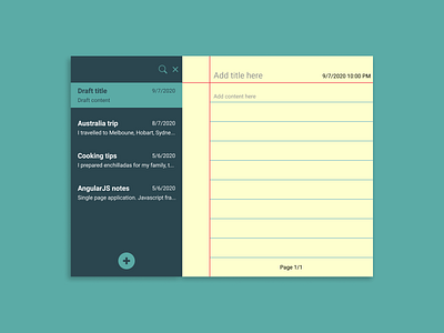 Notes Widget dailyui dailyui 065 design figma notebook pages notes notes widget ui ux web