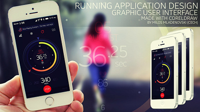 Running App Design (GUI) app design illustration running app ui ui design ux ux design vector