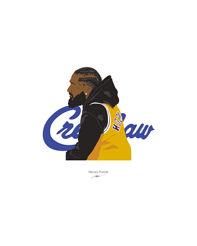 Nipsey Hussle art design hiphop icon illustration illustrator minimal nipseyhussle vector