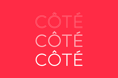 Côté - Typeface branding font design fonts sans sansserif typeface typographic typography