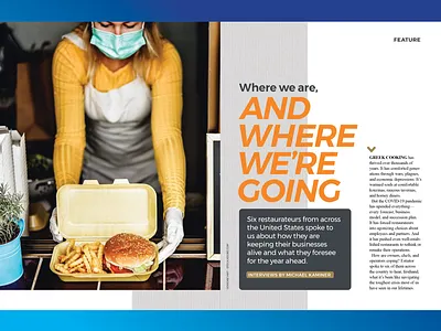 Cover Feature Opener cover design covid 19 creative creative consulting design editorial design feature design food industry