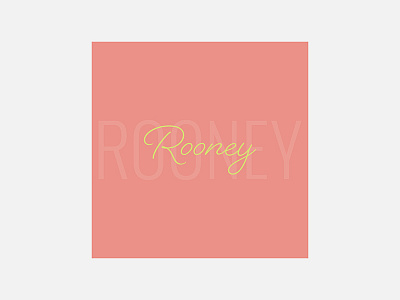 Rooney – Rooney 100 day project album cover design graphic design minimalism personal project rooney typography