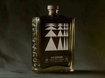 Vildmark — Green Tea bottle bottle label emboss glass label whiskey