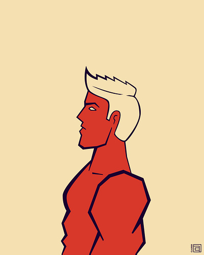 Genetics characterdesign cuban goodlooking illustration man men red strong