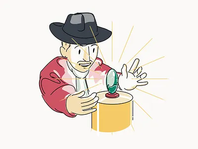 Rideshur – Indiana Jones app beige character clean illustration illustrator indiana jones red saas tech together ui ux vector web web design white