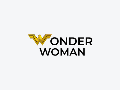 Wonder woman art brand branding dc comics icon logo logo design logodesign logotype mark minimal monogram symbol wonderwoman wordmark