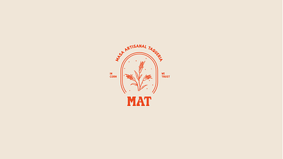 Masa Artisanal Taqueria branding corn design illustration logo masa red taqueria typography