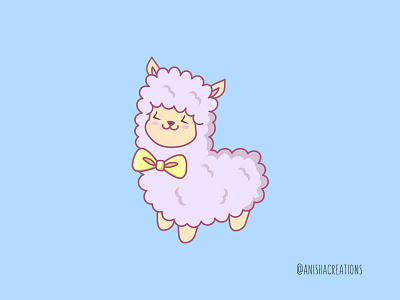 Pretty Llama adorable animals art cartoons character cute cute art date design doodles fancy fashion geek graphic design illustration kawaii llama storytelling