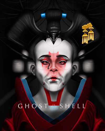 I am not just a shell digital painting digital portrait ghost in the shell illustration poster art procreate