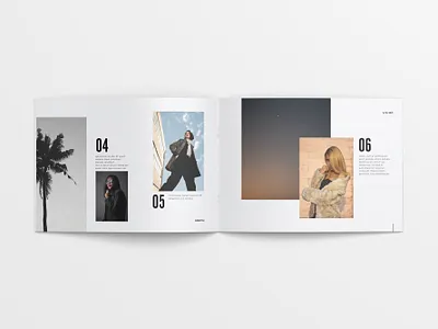 Editorial Lookbook Spread art direction beauty brand identity branding earth tones editorial design fashion graphic designer lookbook minimal nature page layout