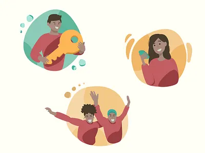 Illustraciones app cartoon illustration key mexico phone success ui vector