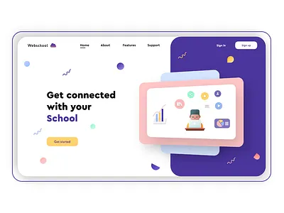 School connectivity website. adobexd animation chennai designer design figma landing design landing page landing page concept landing page ui mobile app mockup school app schools student uidesign user experience user interface design ux ui uxuidesign website