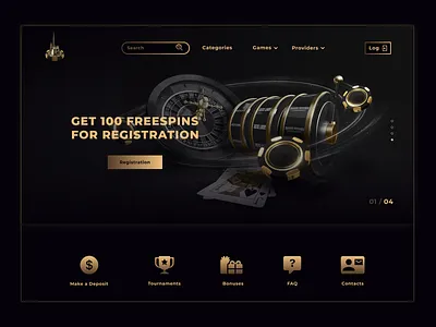 Website Design for Game Lovers adobe xd casino casino design casino games design art figma games gaming homepage design online games poker roulette slots ui design uiux ux design web design