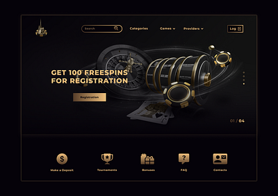 Website Design for Game Lovers adobe xd casino casino design casino games design art figma games gaming homepage design online games poker roulette slots ui design uiux ux design web design