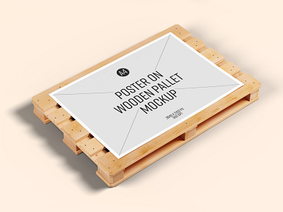 Poster on Wooden Pallet Mockup mockup photoshop poster wooden pallet