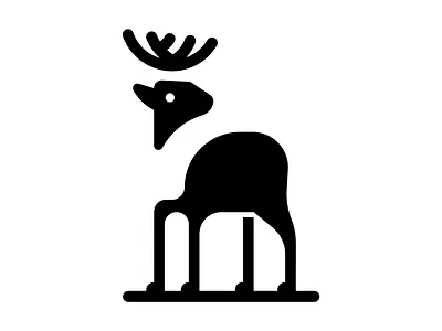 deer animal app art branding design flat icon identity illustration logo minimal vector