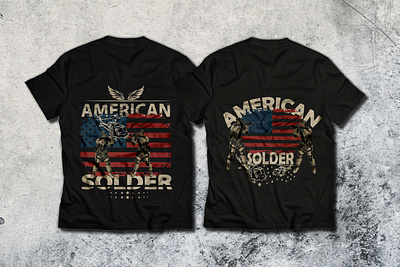 american soldier t shirt design american apparel army brand t shirt clothes clothing custom tshirt design illustration merchandise pod business solder t shirt bundle t shirt lover t shirt shop template tshirt tshirts typography vector