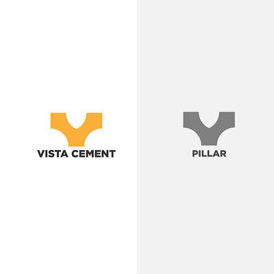 Vista Cement Monogram Iconic Logo Design awesome logo best logo branding cement construction construction logo flat logo design logodesign minimal minimalist logo typography vector