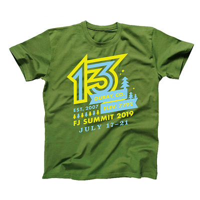 FJ Summit 2019 13 2019 apparel clothing co colorado design fj ouray shirt shirts star stars summit tree trees type