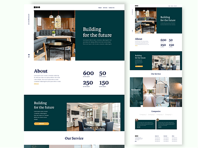 Interior design website ui ux webdesign