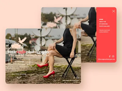 LittleEagle Photography website branding design photographer photographer website ui web