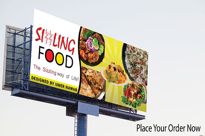 Billboard Design(Food mockup) banner ad billboard billboard mockup illustration logo