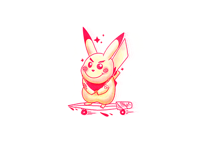 Pikachu character draw illustration knife méxico pikachu pokemon procreate tattoo