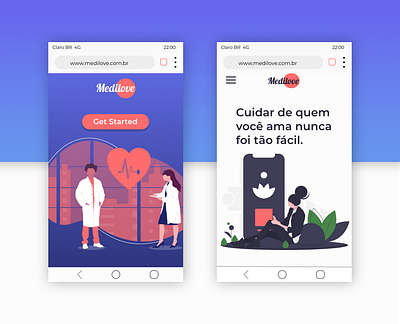 MediLove Mobile Website design ui web