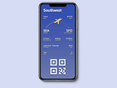 Daily UI 024 - Boarding Pass boarding pass daily ui design mobile mobile app ui ux