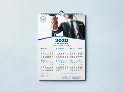 2020 Calendar abstract branding calendar clean corporate flat graphic design illustration illustrator logo mockup modern photoshop psd real estate ux vintage visual design