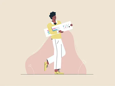 Developer 2d character developer flat design illustration illustrations illustrator photoshop ui vector walking