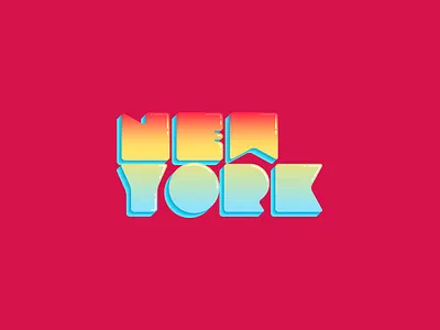 New York type design illustration typography vector