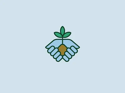 New Mark dirt growing growth hands leaves