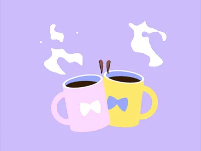 Twin Perks 2d 2danimation after effects animation cheers coffee coffee cup coffee mug motiongraphics spill vector art vector illustration wolfgang animation