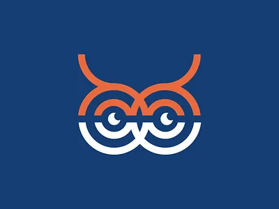 OWL app branding design flat icon illustration logo minimalism vector web