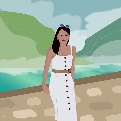 croatian godess design flat illustration minimal vector