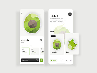 Fruits And Vegetables App app design flat food fruits health illustration ui ux vegetables web