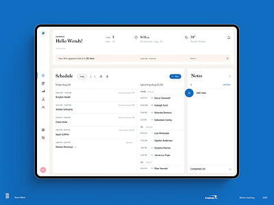 Notes - Multitask - Dashboard calendar checkbox dashboard dashboard app dashboard ui goals note notes notes widget scheduling simple ui tasks todolist uidesign uiux user experience uxdesign