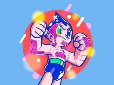 Astroboy adobe illustrator ai anime astroboy characterdesign illustration ilustration manga robot vector