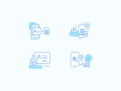 Telecommunication Icon Set design icon icon design icons iconset ui vector