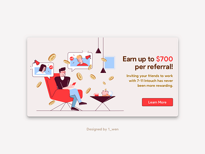 Referral Reward Illustration illustration ui