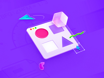 Isometric illustration 2.5d icon web design