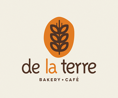 De La Terre Bakery Branding badge bakery bakery logo brand design brand identity branding bread graphic design icon logo logo design pastry shop simple logo sourdough ux wheat