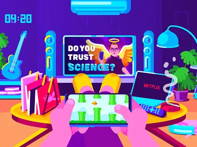 Game Player animation artist character design flat game illustration illustration art illustrator phone science video