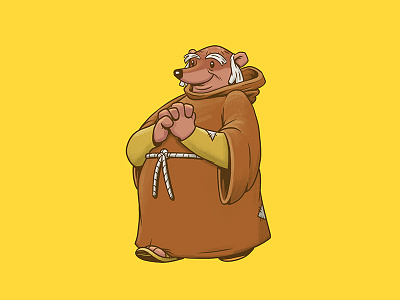 Friar Tuck art character design design disney disney art friar tuck illustration robin hood