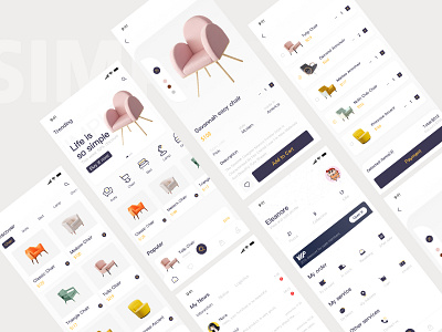 Furniture Store app design ui