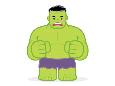 Hulk adobe illustrator character design cute disney illustration jerrod maruyama vector