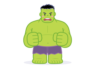 Hulk adobe illustrator character design cute disney illustration jerrod maruyama vector